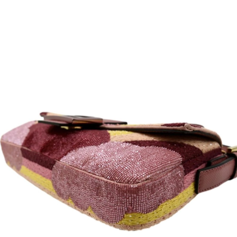 FENDI Baguette 1997 Satin Leather Shoulder Satchel Bag Multicolor - Picture 8 of 12